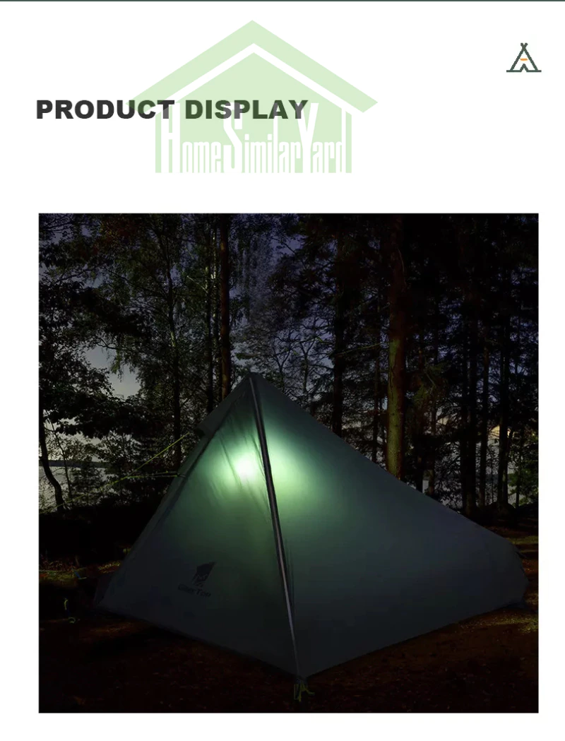 Cheap Goat Tents Waterproof Camping Tents Ultralight Double Layers Pyramid Tent Single One Person 4 Season All Weather for Hunting Hiking   